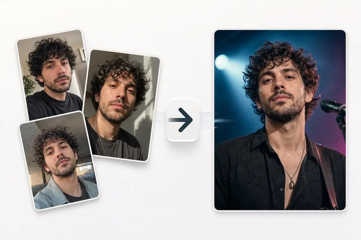 Create AI musician headshots from uploaded selfies